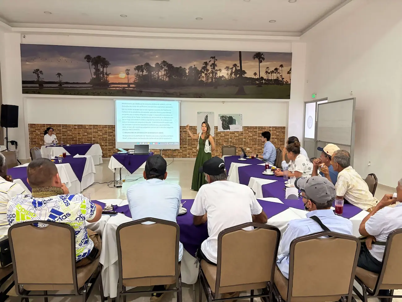 Kelly presenting in Villavicencio